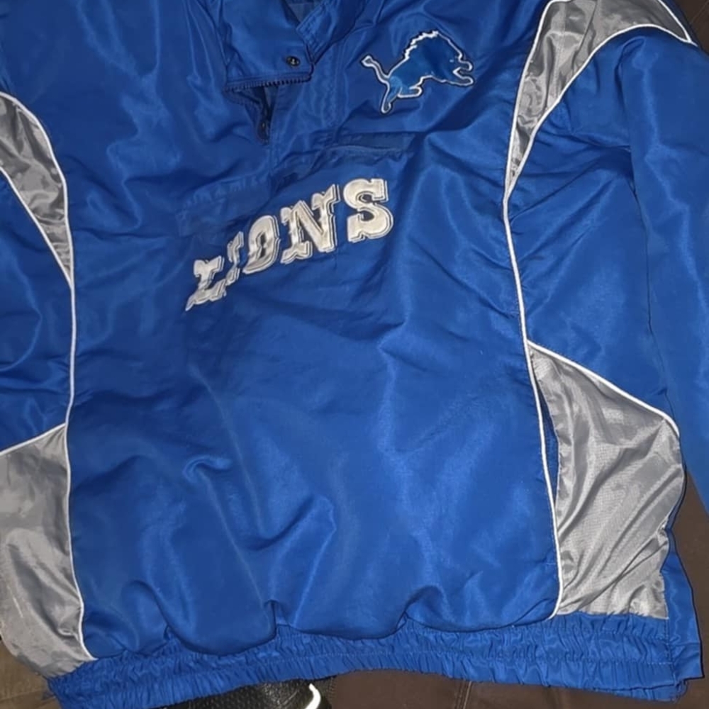 NFL Blue and Gray Puffer Coat with Team Spirit